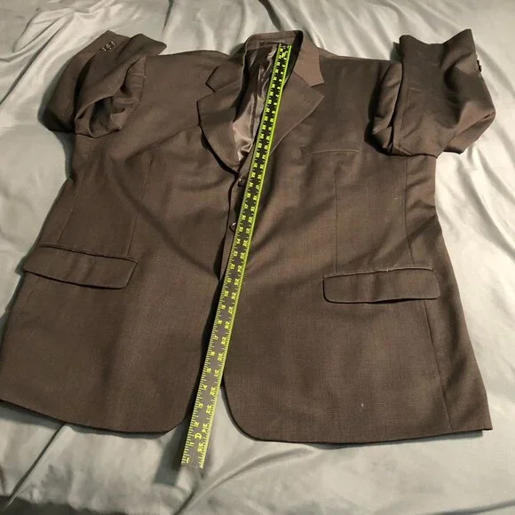 Daniel Gray Trio Mens Brown Blazer 50R Wool - Picture 6 of 16